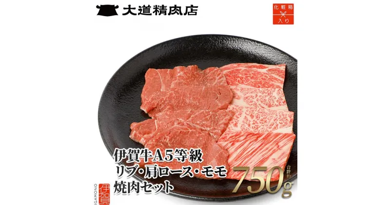 【ふるさと納税】伊賀牛 A5リブロース A5肩ロース A5モモ 焼肉用 750g 化粧箱入り | 肉 伊賀牛 牛肉 焼肉 ステーキ 食品 セット 詰め合わせ 贈答 ギフト プレゼント 送料無料 楽天ふるさと 納税 返礼品 お取り寄せグルメ 取り寄せ お取り寄せ 三重県 伊賀市 三重 伊賀