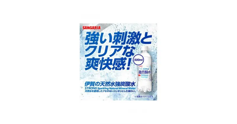 【ふるさと納税】炭酸水 サンガリア 伊賀の天然水 強炭酸水2ケース（500ml×48本） | 炭酸水 炭酸 強炭酸水 強炭酸 ストレート 割り材 ハイボール ソーダ 天然水 送料無料 楽天ふるさと 納税 返礼品 お取り寄せグルメ 取り寄せ お取り寄せ 三重県 伊賀市 三重 伊賀