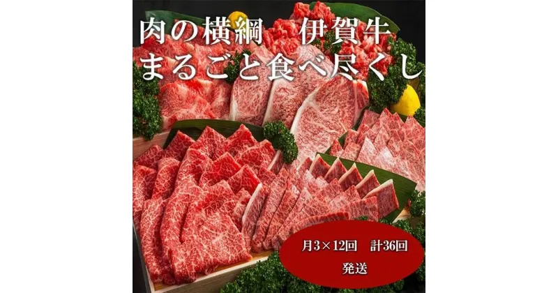 【ふるさと納税】【月3×12回　計36回発送】肉の横綱　伊賀牛まるごと食べ尽くし