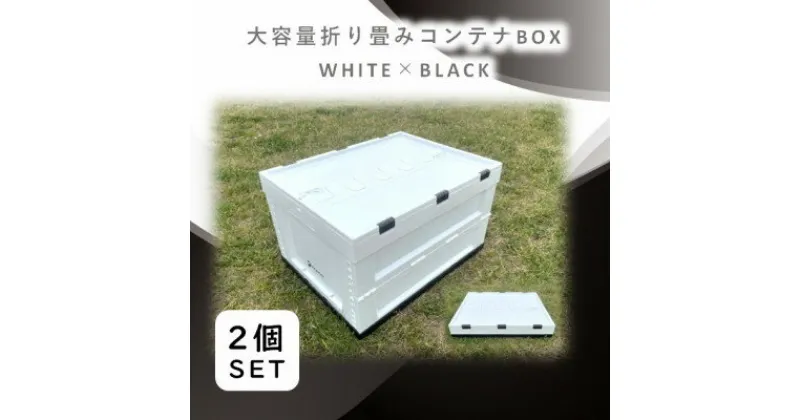 【ふるさと納税】折畳式コンテナBOX ホワイト×ブラック 2個SET【1318193】