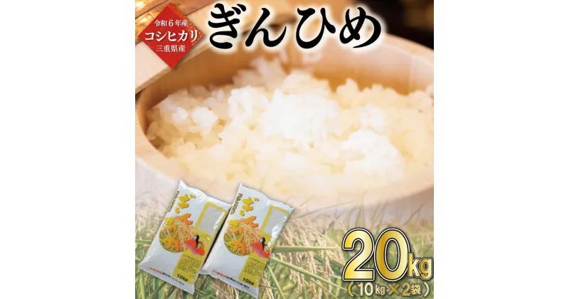 【ふるさと納税】 三重県産 コシヒカリ ぎんひめ 精米 10kg×2袋 （ 合計 20kg ) ふるさと納税 ふるさと 米 コメ こめ おこめ ギフト プレゼント 贈答 贈り物 御祝い お祝い返礼品 人気 お取り寄せ 三重米 お米 新米 白米 ブランド米 ふるさと納税 ふるさと 国産 JA