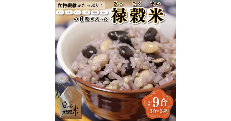 【ふるさと納税】 食物繊維 たっぷり 6穀入った 禄穀米 ふるさと納税 ふるさと 米 コメ こめ おこめ ギフト プレゼント お祝い返礼品 三重米 お米 精米 こしひかり コシヒカリ うるち米 もち米 ブランド米 国産 雑穀米 ブレンド 豆ごはん 3合 玄米 大麦 もち米 もっちり Q3