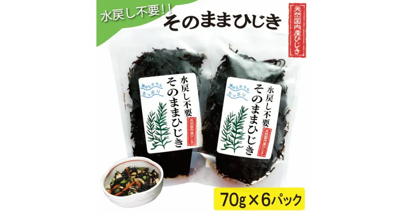 【ふるさと納税】 【伊勢丸い水産】 簡単！！ そのまま ひじき 6個パック サラダ マリネ かき揚げ 天ぷら 和え物 煮物 ドライパック 小分け 手軽 時短 戻し不要 ミネラル 栄養 鉄分