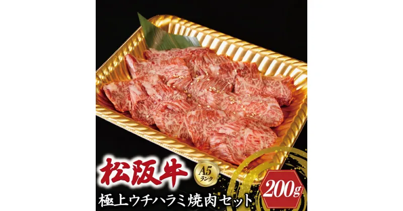 【ふるさと納税】特選A5 松阪牛 職人カットの極上ウチハラミ 焼肉セット 自家製タレ付き（200g） 【焼肉和牛料理　金竹】お取り寄せ 送料無料 肉 牛 牛肉 和牛 ブランド牛 高級 国産 冷凍 人気 KT7