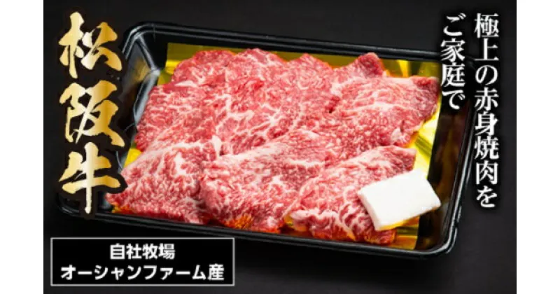 【ふるさと納税】SS01　松阪牛焼肉（赤身）　400g／（冷凍）瀬古食品　JGAP認定　松阪肉　名産　お取り寄せグルメ　三重県　大台町