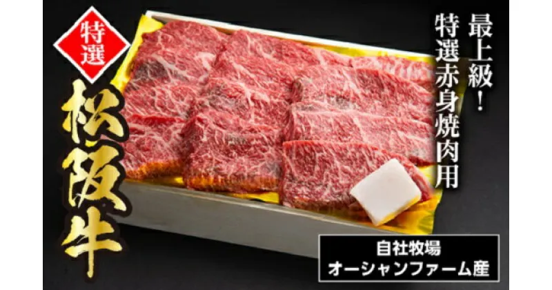 【ふるさと納税】SS01　松阪牛焼肉（特選赤身）　500g／（冷凍）ギフト箱包装　瀬古食品　JGAP認定　松阪肉　名産　お取り寄せグルメ　三重県　大台町