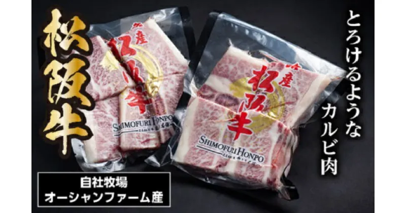 【ふるさと納税】SS01　松阪牛骨付きトロカルビ　約200g×2P／（冷凍）瀬古食品　JGAP認定　松阪肉　名産　お取り寄せグルメ　三重県　大台町