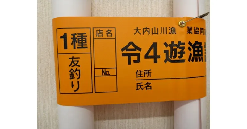 【ふるさと納税】鮎　遊漁券　年券　1種／大内山川漁業協同組合　釣り　友釣り　川釣り　アウトドア　大紀ブランド　三重県　大紀町