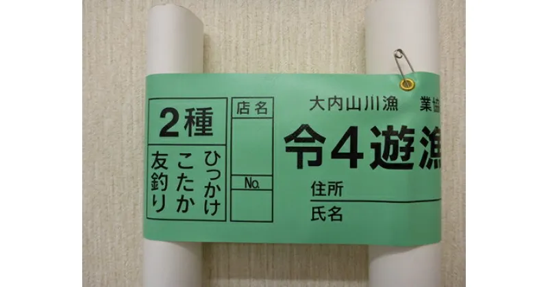 【ふるさと納税】鮎　遊漁券　年券　2種／大内山川漁業協同組合　釣り　友釣り　ひっかけ　こたか　川釣り　アウトドア　大紀ブランド　三重県　大紀町