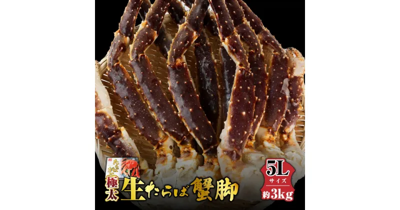 【ふるさと納税】（冷凍） 生 タラバガニ 5Lサイズ 総重量3kg 極太 足 ／ 丸エ冷蔵 ふるさと納税 たらばがに たらば 蟹 かに カニ 脚 鍋 しゃぶしゃぶ 三重県 大紀町