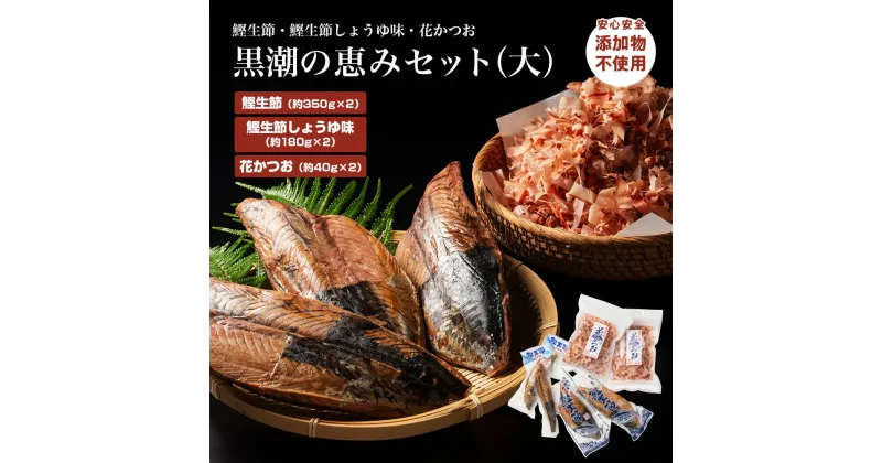 【ふるさと納税】黒潮の恵みセット（大）約1140g／鰹節　カツオ　かつお　鰹　生節　花かつお　南伊勢町　伊勢志摩産