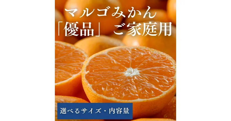 【ふるさと納税】マルゴみかん（温州みかん） 優品 選べるサイズと内容量 ／ JA伊勢 完熟栽培 温州みかん 蜜柑 フルーツ 果物 三重県 南伊勢町