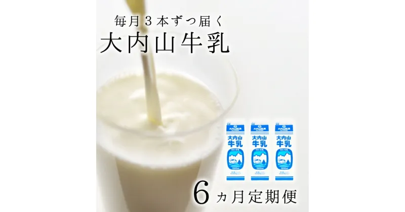 【ふるさと納税】 【6か月定期便】大内山牛乳の定期便 1L×3本を6か月連続でお届け！ 牛乳 ミルク 成分無調整牛乳 定期便