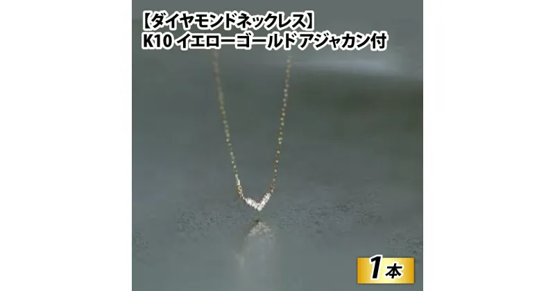 【ふるさと納税】大人気デザイン【K10ダイヤモンドネックレス】クールなV型 イエローゴールド 華奢見えサイズ40cm　K10-01-03