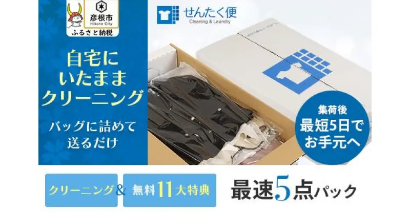 【ふるさと納税】【せんたく便】衣類のクリーニング 最速5点パック