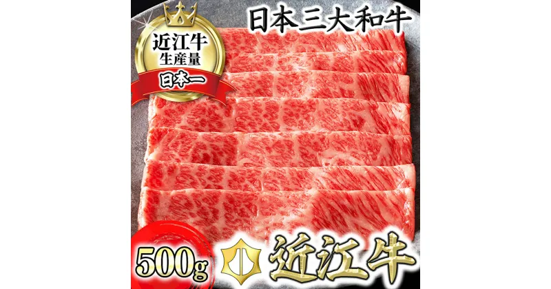 【ふるさと納税】 近江牛 すきやき用[吟] 500g（肩ロース、リブロース、サーロイン等） 4等級以上 カネ吉山本冷凍 牛肉 牛 A4/A5 すき焼き ブランド牛 日本三大和牛 国産 霜降り 滋賀県産 贈り物 ギフト にも 送料無料 すき焼き肉