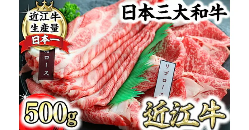 【ふるさと納税】近江牛 霜降りすき焼き用（リブロース・肩ロース）【500g（リブロース250g、肩ロース250g）】【牛肉】【牛】【食べ比べ】【国産】