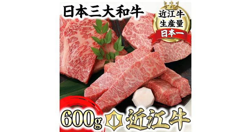 【ふるさと納税】近江牛 3種食べ比べ 希少部位 カットステーキ 600g サーロイン/ヒレ/三角バラ 各200g シャトーブリアン A5ランク ブロック 詰合せ 国産 牛肉 冷凍 送料無料 ブランド牛 日本三大和牛 焼肉【リピート多数】【畜産農家支援】