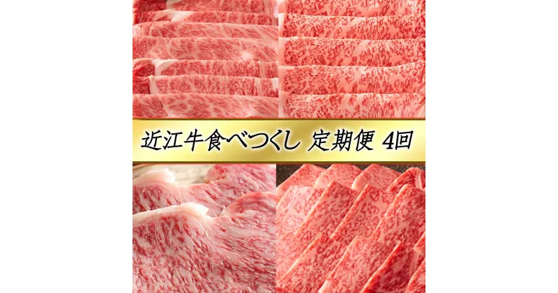 【ふるさと納税】【定期便4回】【カネ吉山本】近江牛食べつくし定期便-真-