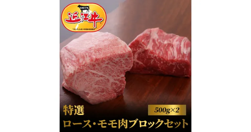 【ふるさと納税】近江牛 特選 モモ ロース ブロック 計1kg 各500g お肉 牛肉 グルメ ブランド牛 焼肉 食べ物 食品 和牛 誕生日 プレゼント ギフト おすすめ 人気 お取り寄せ 贈り物 特産品 お礼の品 冷凍 国産 送料無料