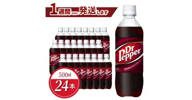 【ふるさと納税】1週間以内に発送 ドクターペッパー ペットボトル 500ml 24本 1ケース コカ・コーラ ドクペ 炭酸 飲料 炭酸飲料 ジュース 炭酸ジュース 清涼飲料水 ドリンク クセになる味わい 独特な味 病みつき 買いだめ 買い置き お取り寄せ 滋賀県 守山市 送料無料