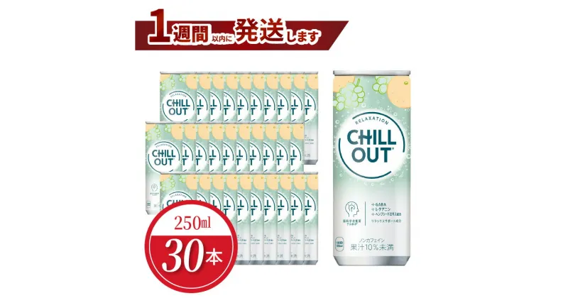 【ふるさと納税】チルアウト リラクゼーションドリンク 250ml 缶（30本入）