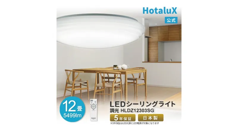 【ふるさと納税】ホタルクス LEDシーリングライト（～12畳） HLDZ12303SG | 照明 日用品 人気 おすすめ 送料無料