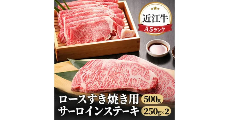 【ふるさと納税】【納期最長2ヶ月】近江牛A5ランクロースすき焼き500g・サーロインステーキ500gセット【肉のげんさん】　すき焼き・ステーキ・お肉・牛肉・ロース　お届け：年末年始はお申込が集中する為、お届けまでに最長2ヶ月かかる場合がございます。