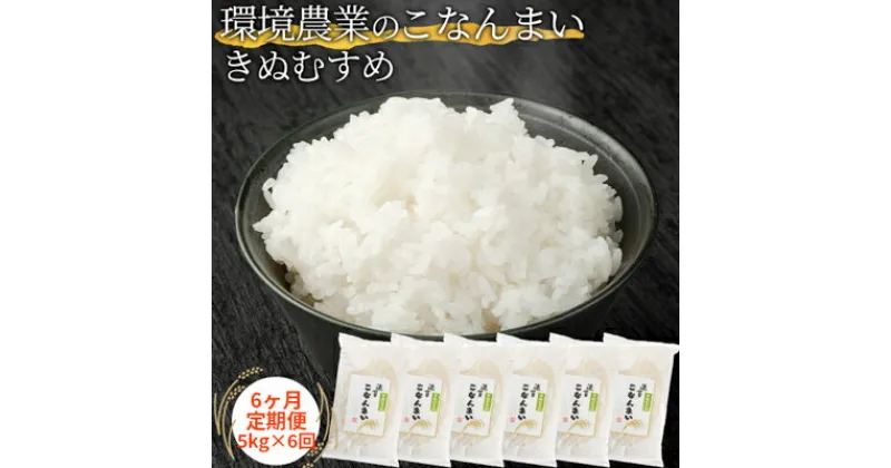 【ふるさと納税】【6ヶ月定期便】環境農業のこなんまい きぬむすめ5kg　定期便・ お米 おにぎり