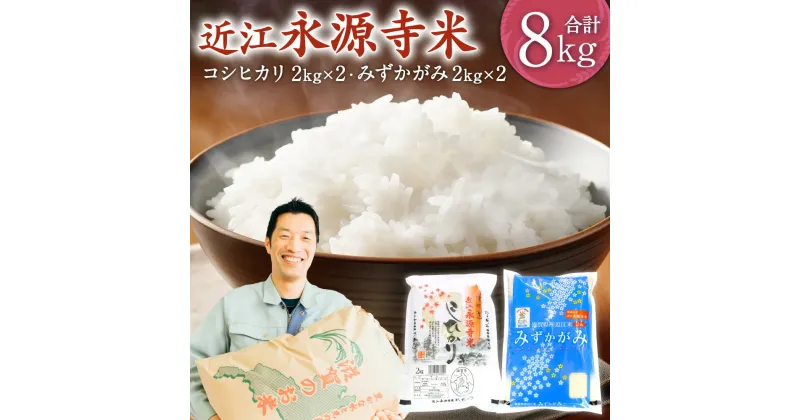 【ふるさと納税】近江永源寺米食べ比べセット 計8kg お米 ご飯 一人暮らし 常温保存 備蓄 楽天 返礼品 寄付 お歳暮 お祝い 贈り物 故郷納税 滋賀県 東近江 近江 A-D05 株式会社カネキチ