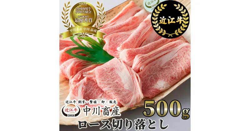 【ふるさと納税】中川牧場 近江牛 ロース 切り落とし 500g 高島屋選定品｜中川畜産 C24 令和4年度 全国肉用牛枝肉共励会 最優秀賞受賞