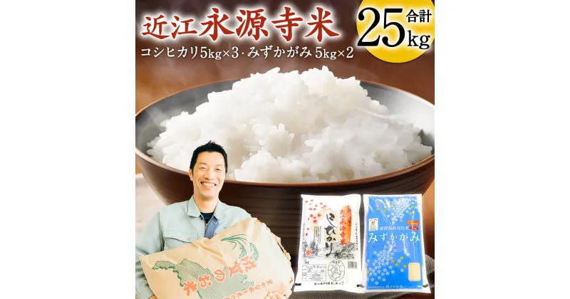 【ふるさと納税】近江永源寺米食べ比べセット 計25kg お米 ご飯 一人暮らし 常温保存 備蓄 楽天 返礼品 寄付 お歳暮 お祝い 贈り物 故郷納税 滋賀県 東近江 近江 D08 株式会社カネキチ