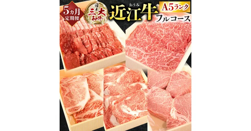 【ふるさと納税】 定期便 A5ランク 近江牛 フルコース 5カ月 ブランド牛 牛肉 高級 人気 国産 楽天 寄付 返礼品 お歳暮 ギフト プレゼント お祝い 贈り物 ふるさと納税 CO04 株式会社びわこフード(近江牛専門店 万葉)