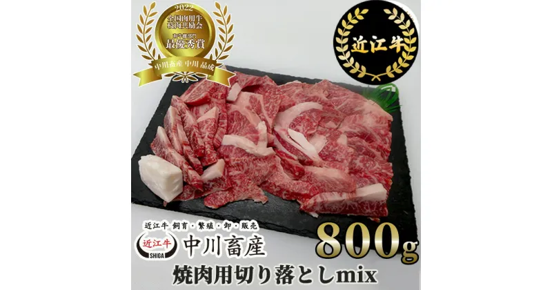 【ふるさと納税】中川牧場 近江牛 焼肉用 切り落とし ミックス 800g 高島屋選定品｜中川畜産 C-E11 令和4年度 全国肉用牛枝肉共励会 最優秀賞受賞 キャンプ アウトドア 贈り物 ギフト 国産 滋賀県 近江 神戸牛 松阪牛 に並ぶ 日本三大和牛 スーパーセール お買い物マラソン