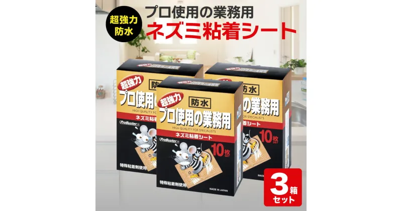 【ふるさと納税】超強力 プロ使用の業務用ネズミ粘着シート10枚入（3個セット）ネズミ捕獲 粘着シート 家庭 かてい 台所 だいどころ 超強力 楽天 返礼品 寄付 お歳暮 お祝い 贈り物 故郷納税 滋賀県 東近江 近　A-A07　株式会社SHIMADA