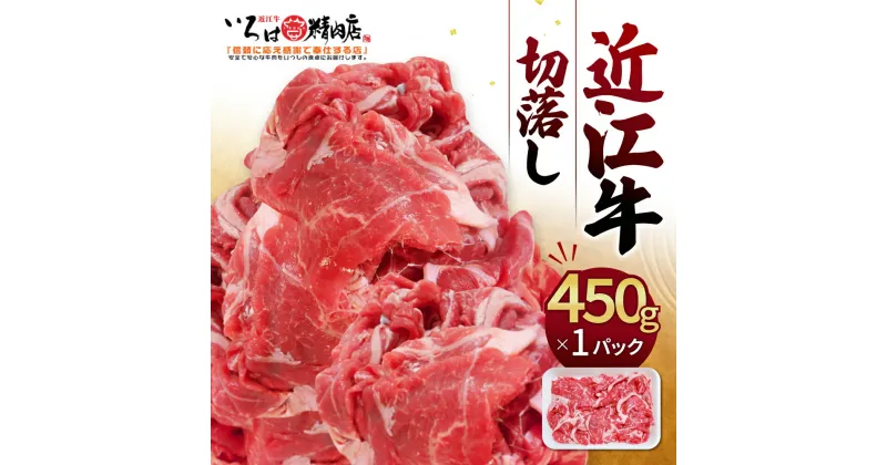 【ふるさと納税】 近江牛 切落し 450g （箱なしエコ包装） ブランド牛 牛肉 高級 人気 国産 楽天 寄付 返礼品 お歳暮 ギフト プレゼント お祝い 贈り物 ふるさと納税 A-B13 いろは精肉店