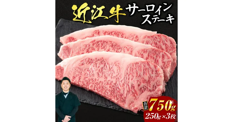 【ふるさと納税】 近江牛 サーロイン ステーキ 250g×3枚 （箱なしエコ包装） ブランド牛 牛肉 高級 人気 国産 楽天 寄付 返礼品 お歳暮 ギフト プレゼント お祝い 贈り物 ふるさと納税 近江 東近江 H04 いろは精肉店