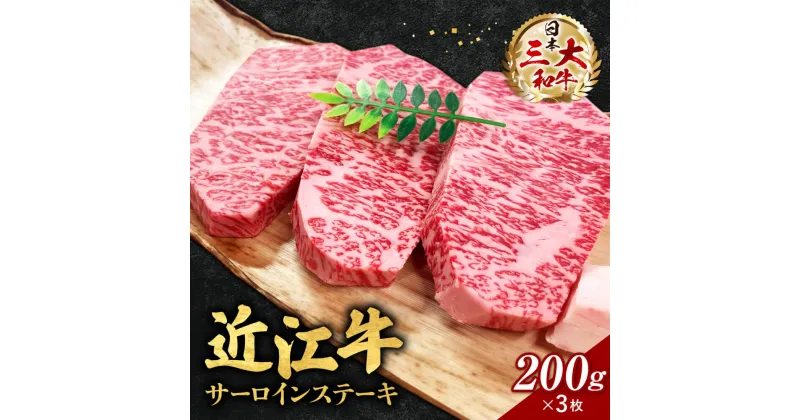 【ふるさと納税】近江牛 サーロインステーキ 200g×3枚 サーロインステーキ ステーキ肉 牛肉 ステーキ 国産 黒毛和牛 日本三大和牛 ブランド牛 高級 人気 国産 贈り物 お歳暮 ギフト キャンプ アウトドア ふるさと納税 近江 東近江 D-E18 西川精肉店