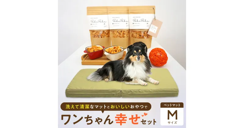 【ふるさと納税】ペットマットと犬のおやつセット（M） 株式会社利他フーズ E-D02