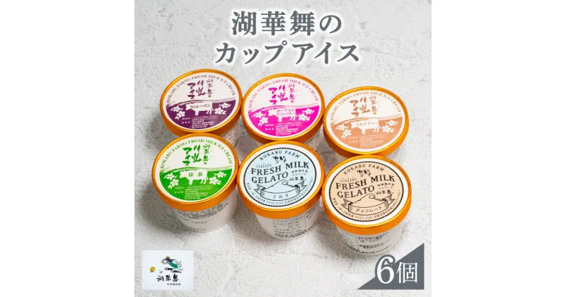 【ふるさと納税】 カップアイス 6個入 ジェラート 冷凍 6種 抹茶 ミルク チョコレート ラムレーズン ヨーグルトラズベリー ミルクティー しぼりたて 牛乳 新鮮 ギフト お中元 お歳暮 湖華舞 古株牧場