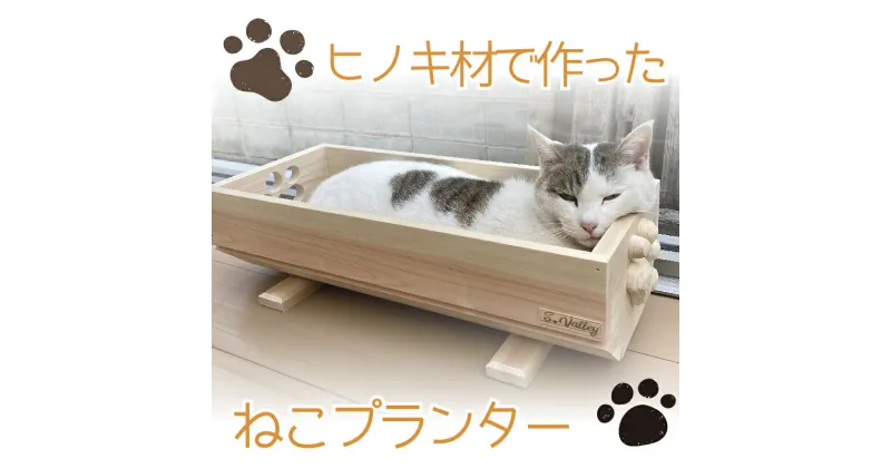 【ふるさと納税】 ねこ 桧 プランター 木製プランター 猫 プランター 小物入れ セット 寄せ植え 室内 屋内 室内用 猫のベッド 木製 プランター ペットベッド 猫ベッド 鉢カバー 木 長方形 ひのき おしゃれ かわいい ガーデニング ガーデニング雑貨 園芸 滋賀県 竜王町