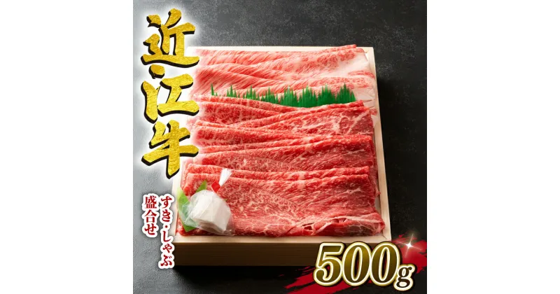 【ふるさと納税】 近江牛 すき焼き しゃぶしゃぶ 500g 冷凍 盛り合わせ 3～4人前 ギフト お肉 肉 霜降り 赤身 セット 国産 ブランド牛 日本三大和牛 和牛 黒毛和牛 内祝い 贈り物 産地直送 神戸牛 松阪牛 に並ぶ 日本三大和牛 滋賀県 竜王町 澤井牧場