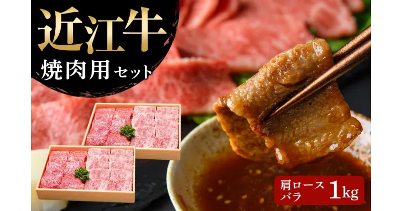 【ふるさと納税】 【近江牛 焼肉用セット(肩ロース・バラ 1kg)】 肉 牛肉 ブランド牛 三大和牛 和牛 黒毛和牛 国産 バーベキュー 贈り物 ギフト プレゼント 冷凍 滋賀県 竜王