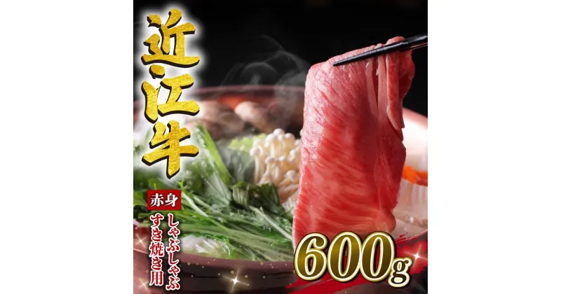 【ふるさと納税】 近江牛 しゃぶしゃぶ すき焼き 600g 冷凍 黒毛和牛 和牛 牛肉 ブランド モモ ウデ 肉 赤身 三大和牛 贈り物 ギフト 近江 滋賀県 竜王町 岡喜 スーパーセール スライス お買い物マラソン