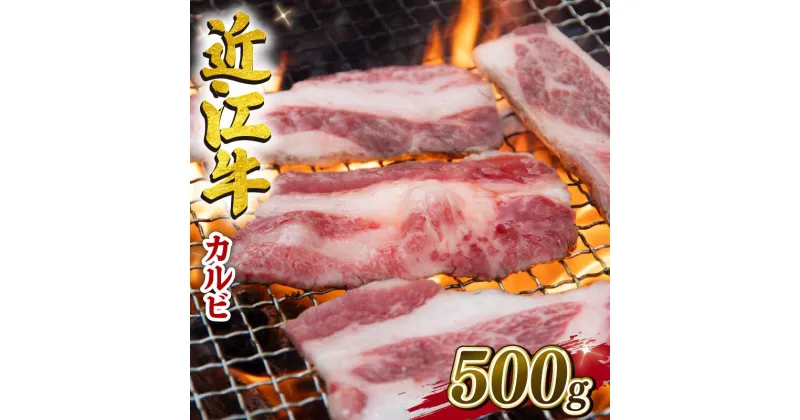 【ふるさと納税】 近江牛 カルビ 500g 冷凍 黒毛和牛 トモバラ ステーキ （ ブランド牛 BBQ 牛肉 和牛 日本 三大和牛 惣菜 おかず カルビ 霜降り バラ肉 贈り物 ギフト 国産 滋賀県 竜王町 岡喜 神戸牛 松阪牛 に並ぶ 日本三大和牛 ）