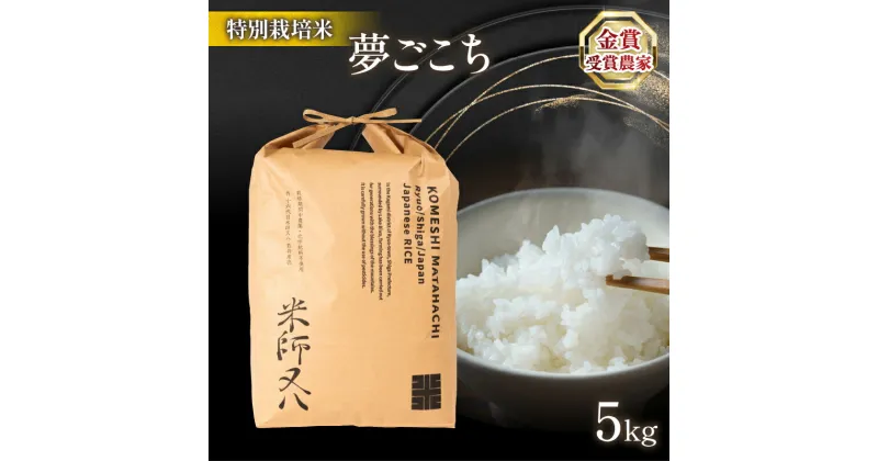 【ふるさと納税】 令和6年産 新米 夢ごこち 5kg ( 十六代目米師又八 謹製 ブランド 米 rice 精米 白米 ご飯 内祝い 十六代目米師又八 謹製 もちもち 国産 送料無料 滋賀県 竜王 ふるさと納税 )