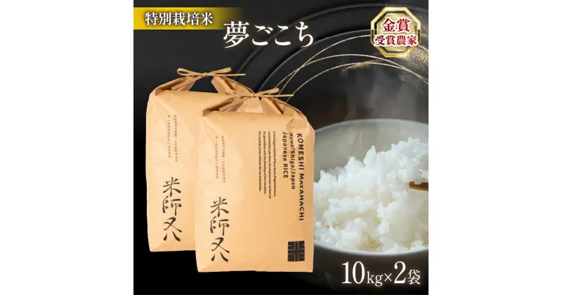 【ふるさと納税】 令和6年産 新米 夢ごこち 10kg×2袋 ( 十六代目米師又八 謹製 ブランド 米 rice 精米 白米 ご飯 内祝い 十六代目米師又八 謹製 もちもち 国産 送料無料 滋賀県 竜王 ふるさと納税 )