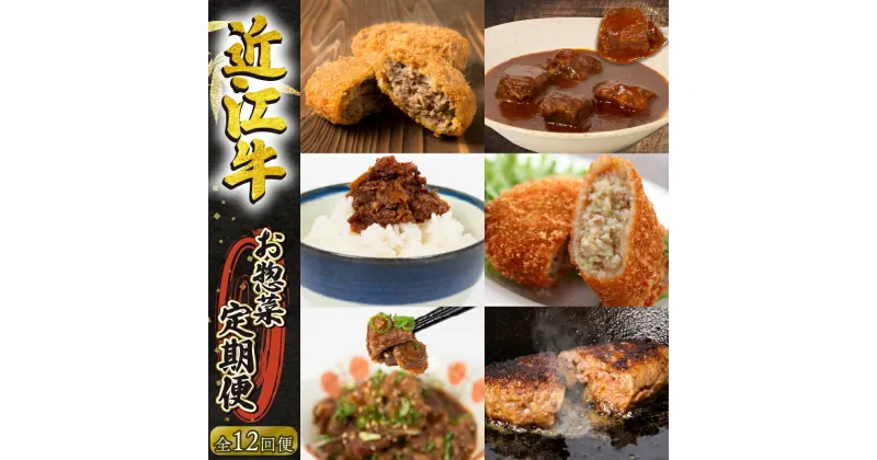 【ふるさと納税】 定期便 近江牛 惣菜 12回 12ヶ月 1年分 ハンバーグ 牛すじトロ煮 カレー お惣菜 メンチカツ ビーフシチュー しぐれ煮 黒毛和牛 お弁当 ブランド 近江牛 毎月 三大和牛 滋賀県 竜王 岡喜 神戸牛 松阪牛 に並ぶ 日本三大和牛