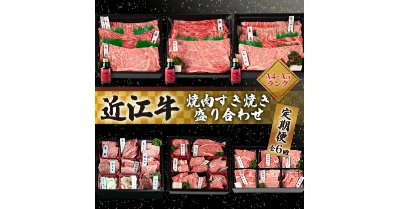 【ふるさと納税】近江牛 食べ比べ 定期便 6ヶ月 焼肉 すき焼き 盛り合わせ 冷凍 シャトーブリアン ( サーロイン 希少部位 イチボ ヒウチ 6回 折箱 贈答 赤身 黒毛和牛 ブランド ギフト 国産 滋賀県 竜王町 岡喜 霜降り 神戸牛 松阪牛 に並ぶ 日本三大和牛 ふるさと納税 )