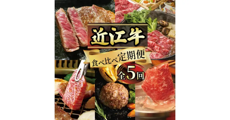 【ふるさと納税】 近江牛 食べ比べ 全5回 ( すき焼き しゃぶしゃぶ ステーキ 近江牛 ブランド牛 近江牛 牛肉 贈り物 ギフト 国産 滋賀県 竜王町 赤身 霜降り 神戸牛 松阪牛 に並ぶ 日本三大和牛 ふるさと納税 )